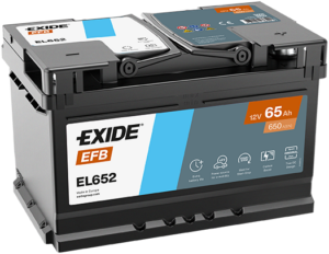 Exide EFB 65Ah 650A 278x175x175-+