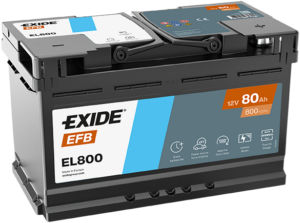 Exide EFB 80Ah 720A 315x175x190-+