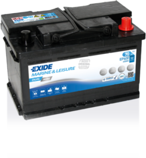 Exide DualAGM 70Ah 760CCA 278x175x190-+
