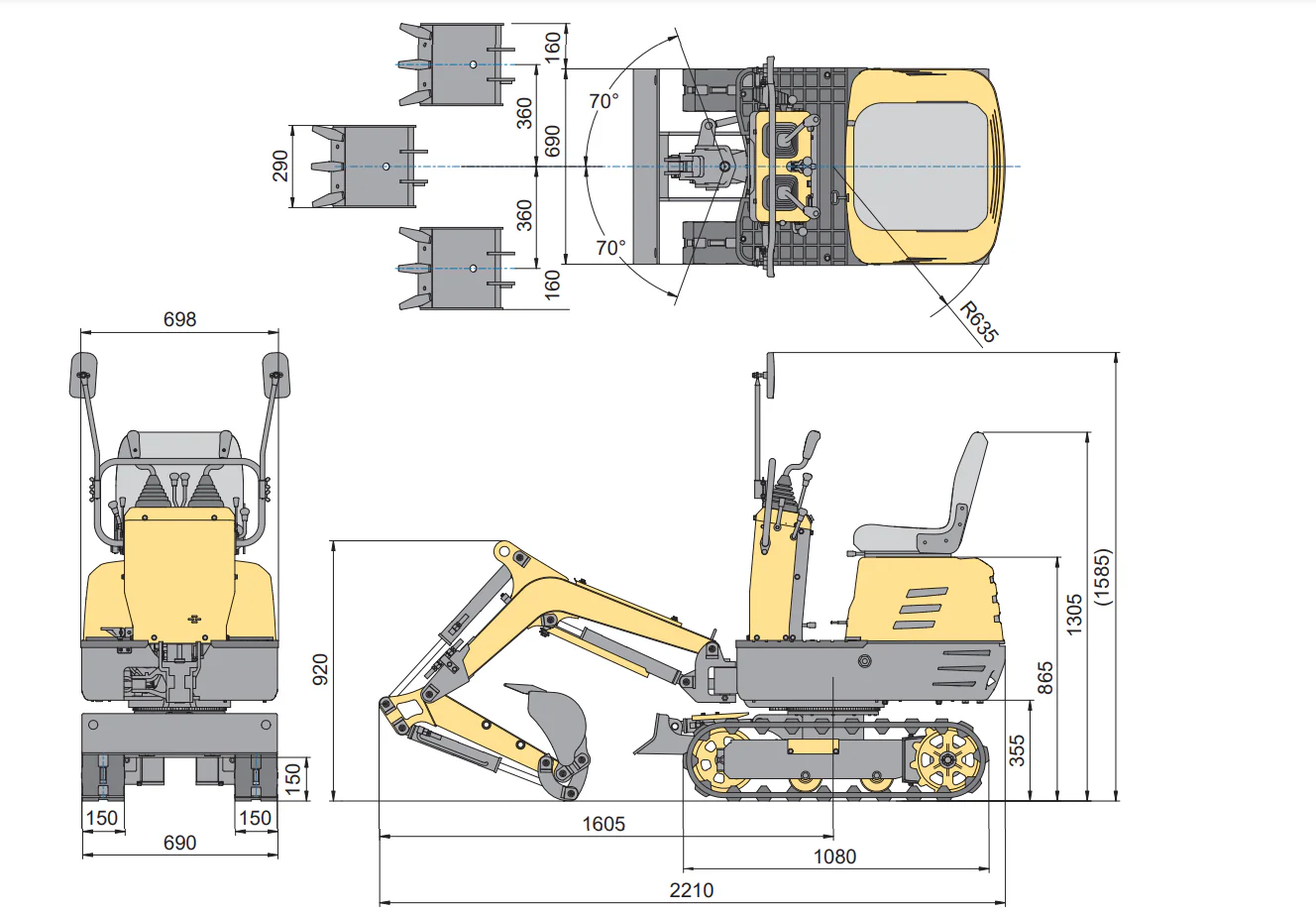 Miniekskavaator MB 600 (kasutatud) - Image 7