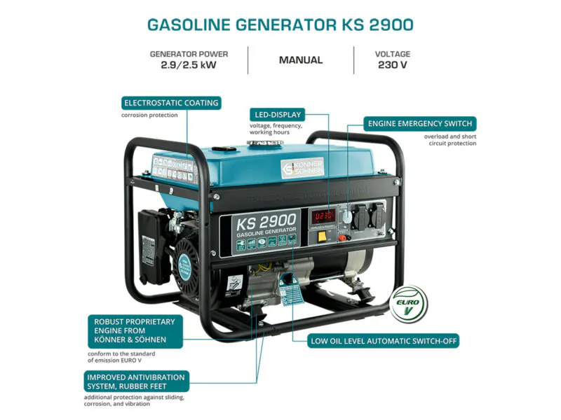Bensiinigeneraator Könner & Söhnen KS 2900