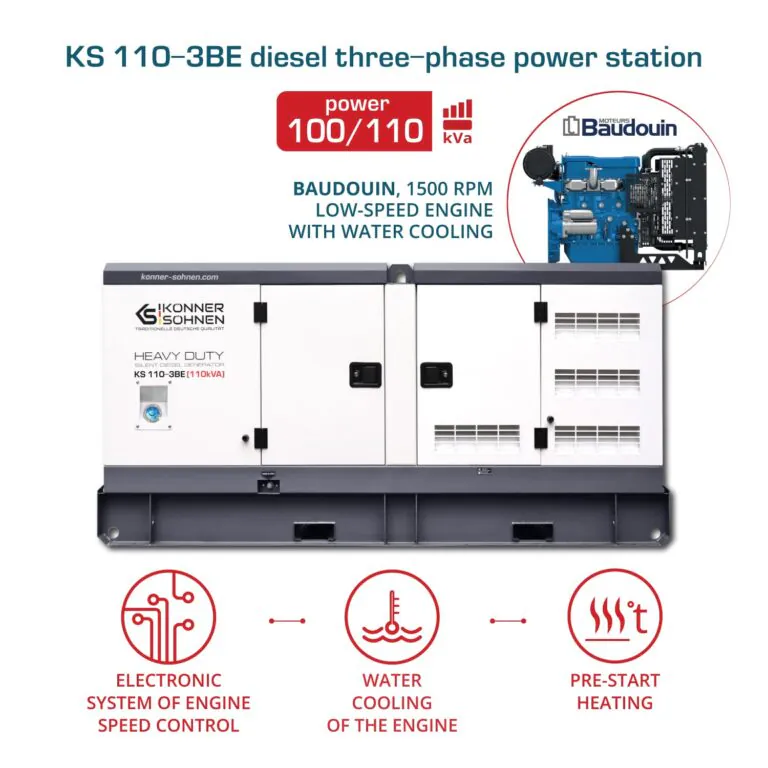 Kolmefaasiline diisel generaator Könner & Söhnen KS 110-3BE