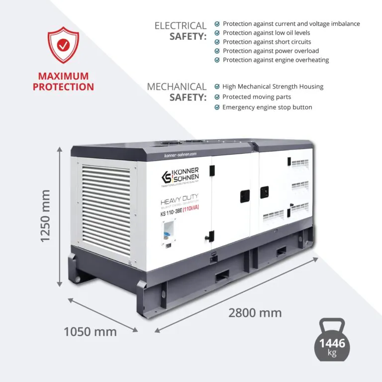 Kolmefaasiline diisel generaator Könner & Söhnen KS 110-3BE
