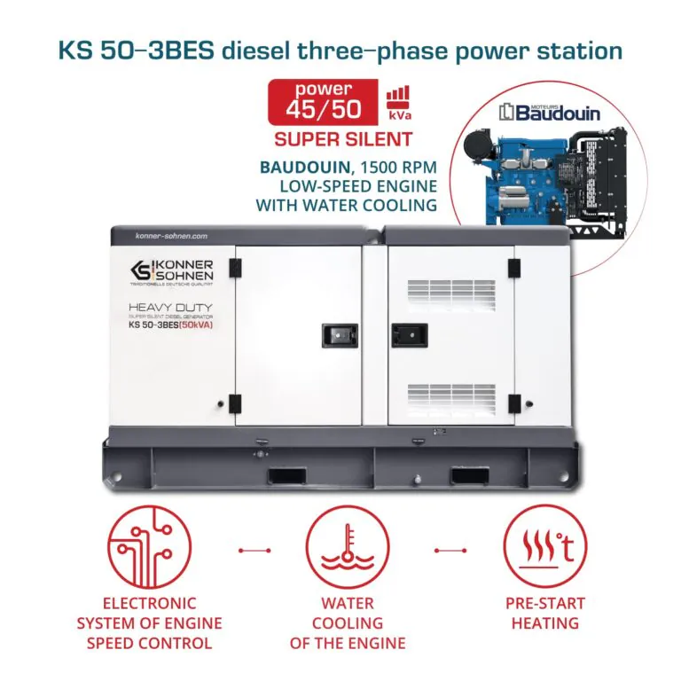 Kolmefaasiline diisel generaator Könner & Söhnen KS 50-3BES