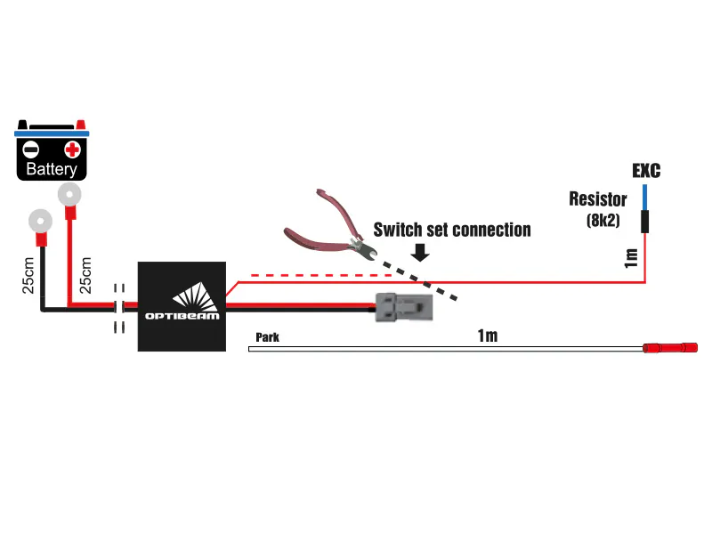 OPTIBEAM 2-pin DTP juhtmestik