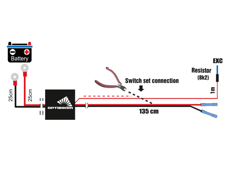 OPTIBEAM universaalne juhtekomplekt ühele lisatulepaneelile