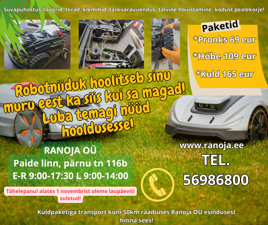 ROBOTNIIDUKITE MURUROBOTIITE HOOLDUS JA TALVINE HOIUSTAMINE, ROBOTNIIDUKITE PAIGALDUS