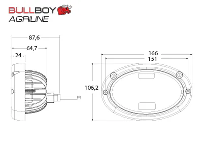 BULLBOY AGRILINE LED uputatav töötuli 2710 lm