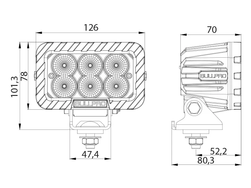 OCEAN VISION punktvalgusvihuga LED töötuli 5000 lm 2 OCEAN VISION punktvalgusvihuga LED töötuli 5000 lm