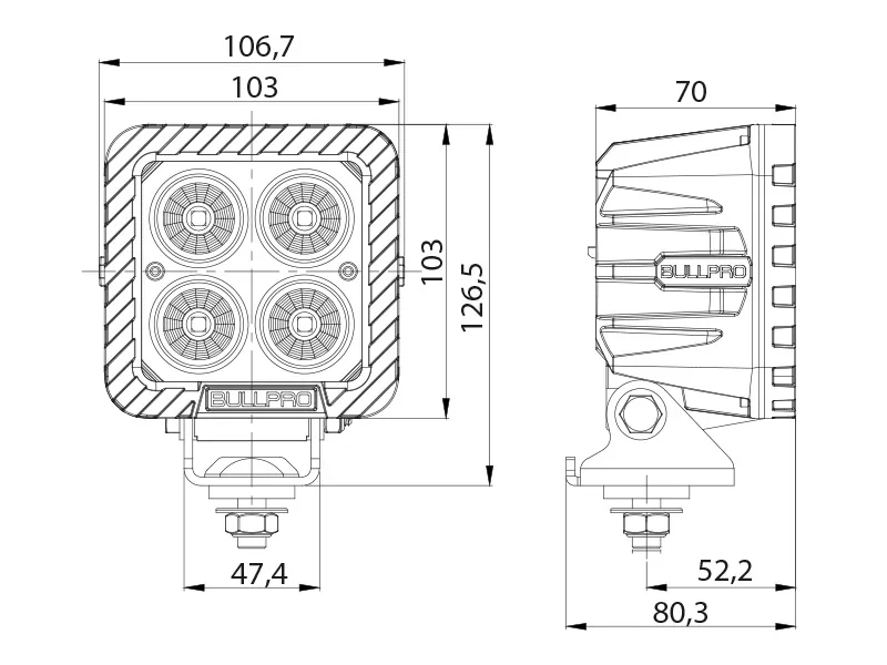 OCEAN VISION punktvalgusvihuga LED töötuli 5500 lm 2 OCEAN VISION punktvalgusvihuga LED töötuli 5500 lm