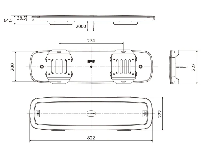 BULLBOY vilkurpaneel 14 erineva vilkumisrežiimiga