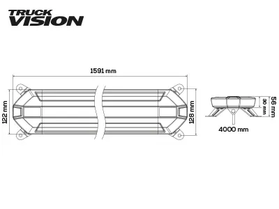 TRUCKVISION LED vilkurpaneel 1591 mm