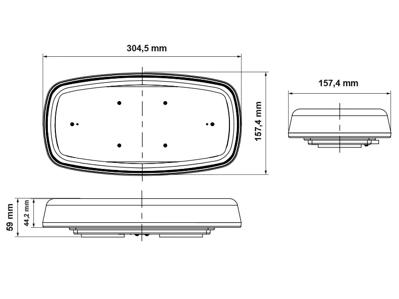 TRUCKVISION laetav LED vilkurpaneel