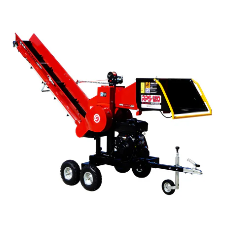 Bensiinimootoriga puiduhakkur RPS-120 koos lintkonveieriga 2.3 m