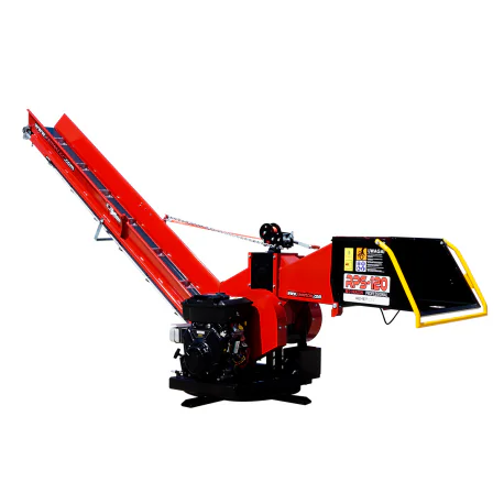 Bensiinimootoriga puiduhakkur RPS-120 koos lintkonveieriga 3 m