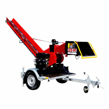 Bensiinimootoriga puiduhakkur RPS-120 koos platvormhaagisega