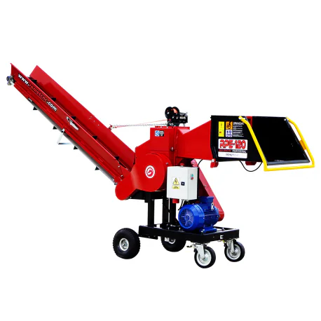 Elektrimootoriga puiduhakkur RPE-120 koos lintkonveieriga 3 m