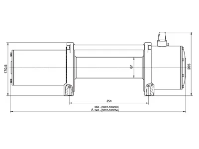 IRONX kiire elektrivints 4313 kg 24V