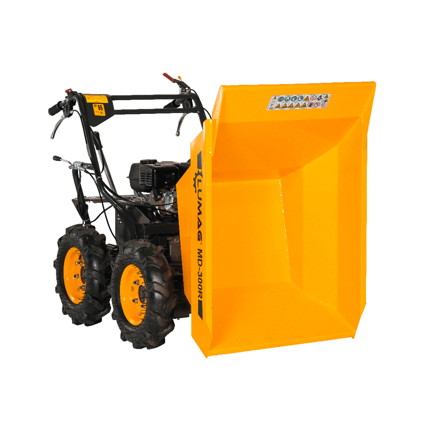 Lumag bensiinimootoriga ratastega minikallur MD-300R