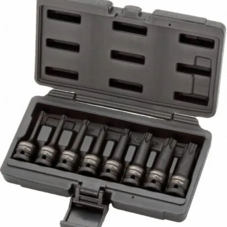 Löökotsakupadrunite komplekt TORX 1/2´´, T30-T80, 8-osa, pik, KS Tools
