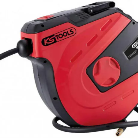 suruõhuvoolikurull seinale D10mm, 15m +1,5m, 1/4´´ ühendus, KS Tools