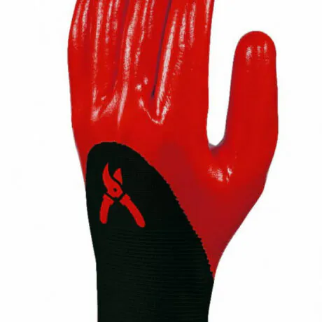 Kindad, polüester, nitriilkattega, punane 10, Delta Plus