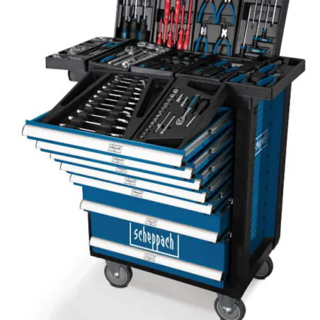 Tööriistakäru 7 sahtlit ja 263 tööriista ja tarvikut TW1000, Scheppach