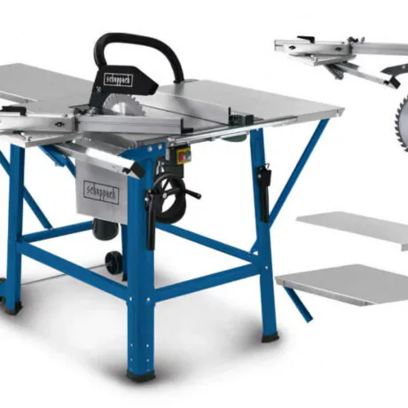 Ehitussaepink TS310 koos liugkelgu, kahe lisalaua ja lisaket, Scheppach