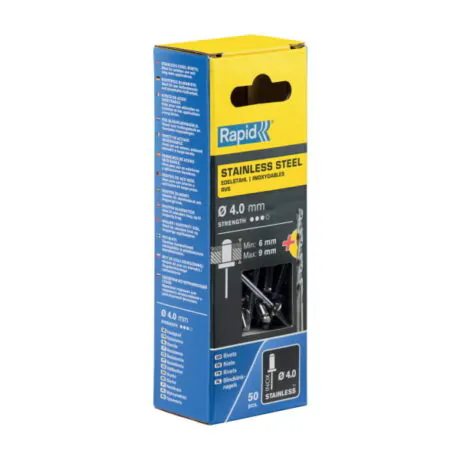 Neet roostevaba 4,0x12mm 50tk + Drill C, Rapid