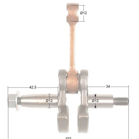 Crankshaft Kawasaki TJ35E