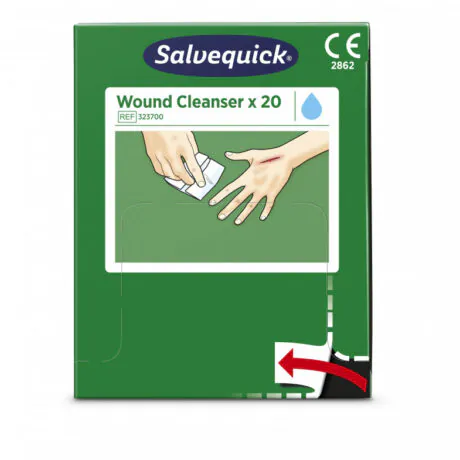 Haavapuhastuslapid (0,9% NaCl, steriilne), 20 tk, Cederroth