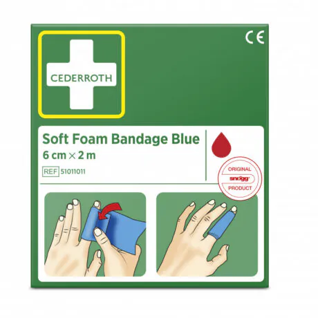 Isekinnituv haavaside, sinine, 6 cm x 2 m, Cederroth