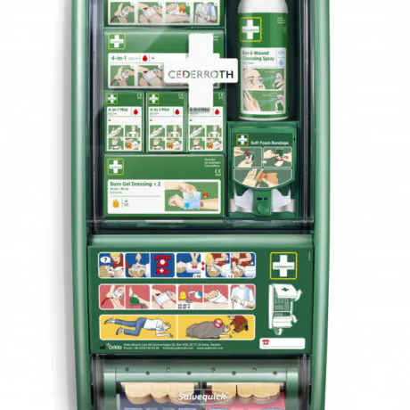 Esmaabikomplekt, seinale kinnitatav, haavasidemega, Cederroth