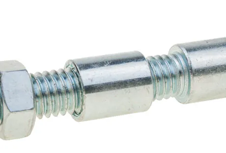 Wheel bolt for lawn mowers