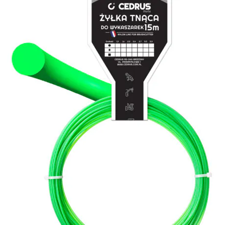 Trimmer line 2.0/15m /packaged/ round green