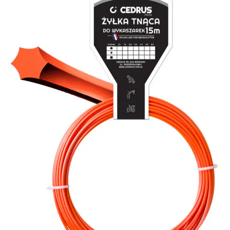 Trimmer line 2.4/15m /packaged/ starline orange