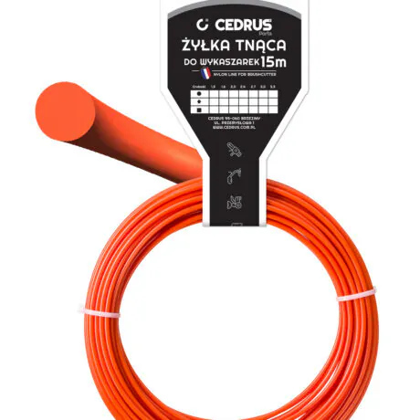 Trimmer line 2.7/15m /packaged/ round orange
