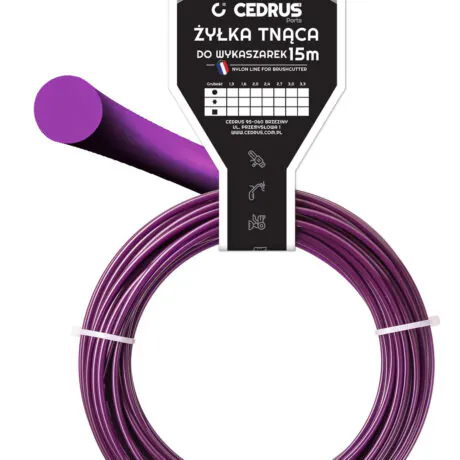 Trimmer line 3.0/15m /packaged/ round purple