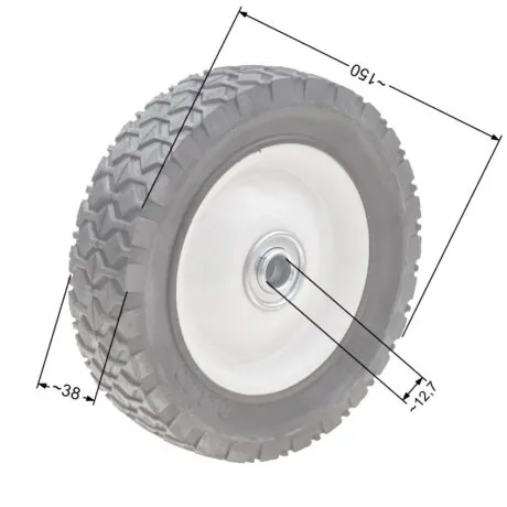 Wheel for lawn mowers 150mm with bearing