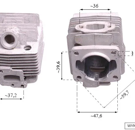 Cylinder NAC CG260 WLBC260-2ZXU 34mm brushcutters available in DIY stores