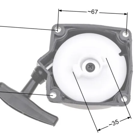 Recoil starter NAC CG330B CG430B brushcutters available in DIY stores