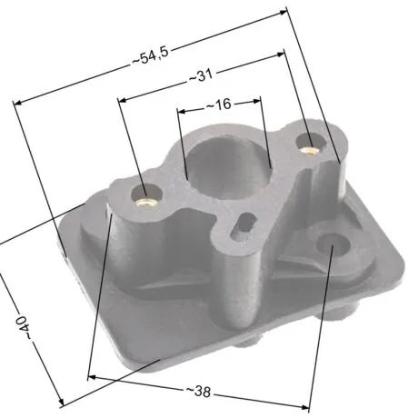 Carburetor intake boot connector NAC CG430 brushcutters available in DIY stores