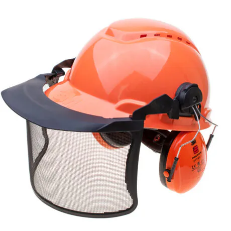 Protective helmet 3M for lumberjacks set