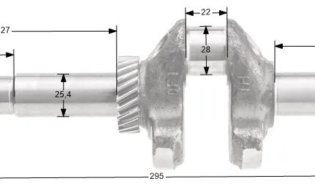 Crankshaft Loncin LC1P70FA shaft drive ORIGINAL PART