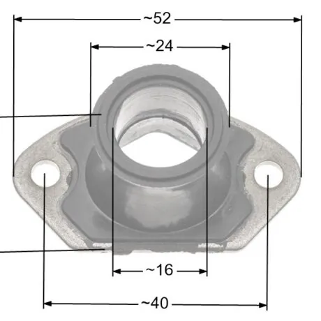 Carburetor intake boot connector NAC SPS 01-45 CS4500 CS5200 chainsaws available in DIY stores